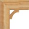 Ekena Millwork Westlake Block Rough Sawn Bracket w/ Offset Brace, Western Red Cedar, 8"W x 18"D x 18"H BKT0806X18X18WTL05RWR - alternate 3